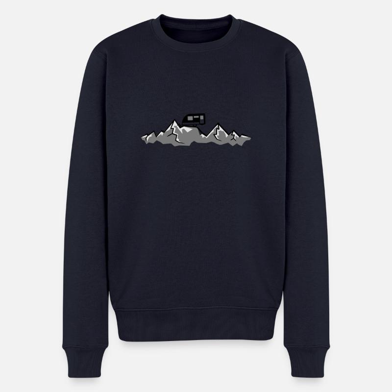 camp , camping, camping , caravan, trekking , hiki - Männer Premium Bio Pullover - Navy
