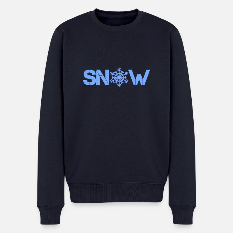 snow - Männer Premium Bio Pullover - Navy
