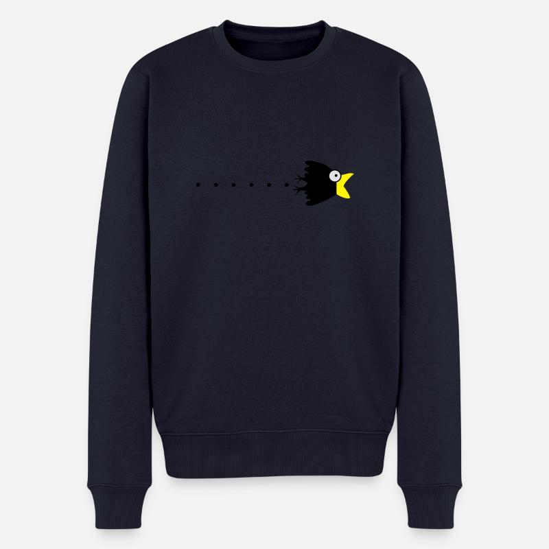 corbeau étonnement Bande déssinée - Pull Premium bio Homme - bleu marine