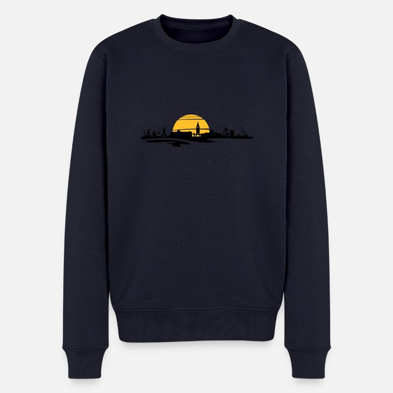 Skyline - Juist - Männer Premium Bio Pullover - Navy