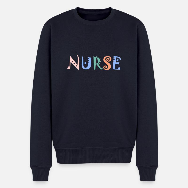 Infirmière - Aide-soignante - Pull Premium bio Homme - bleu marine