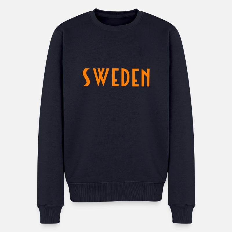 Schweden - Männer Premium Bio Pullover - Navy