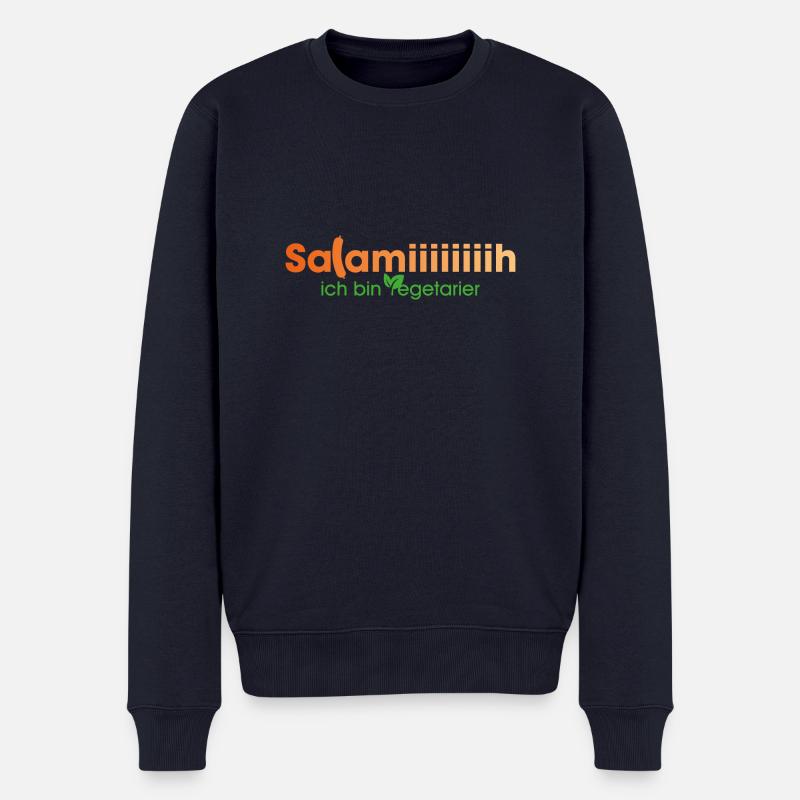 Salamiiiiiih - Männer Premium Bio Pullover - Navy