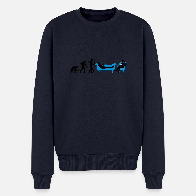 evolution_therapeut_psychologe_11_2016_b - Männer Premium Bio Pullover - Navy