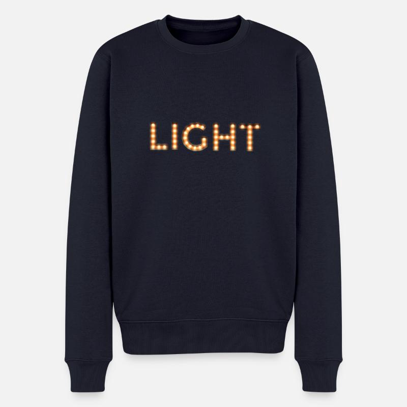 Light - Männer Premium Bio Pullover - Navy