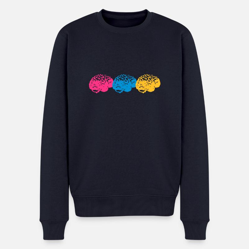 Brains - Männer Premium Bio Pullover - Navy