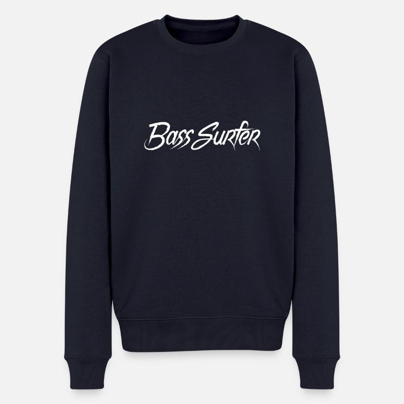 BassSurfer Collection White - Männer Premium Bio Pullover - Navy