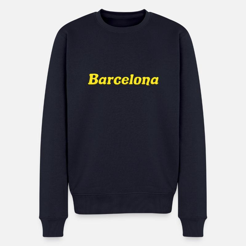 Barcelone - Pull Premium bio Homme - bleu marine