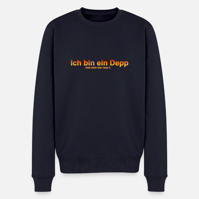 ich bin ein depp - Männer Premium Bio Pullover - Navy