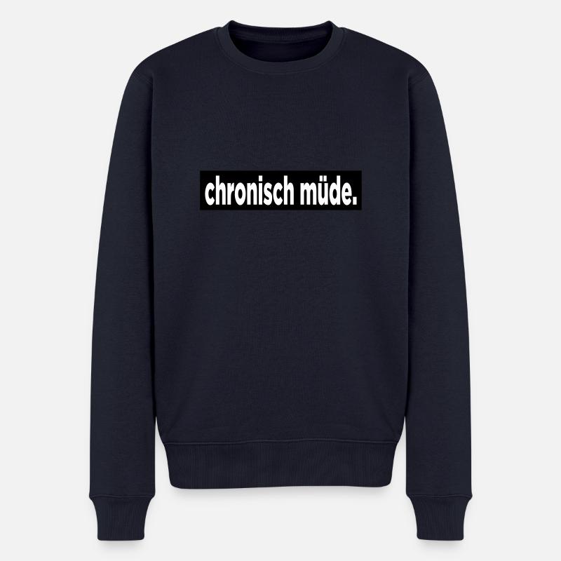 Chronisch Müde. - Männer Premium Bio Pullover - Navy