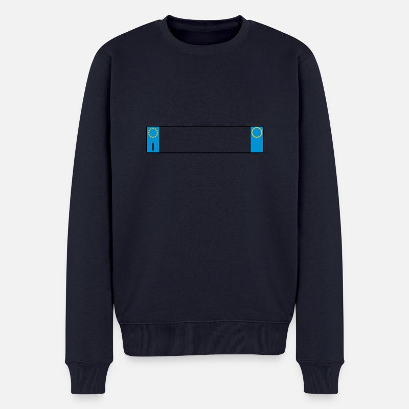Italien Platte_g1 - Männer Premium Bio Pullover - Navy
