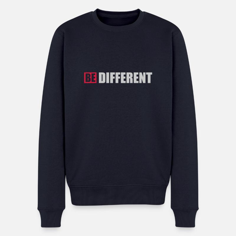 Be different Logo Design - Männer Premium Bio Pullover - Navy