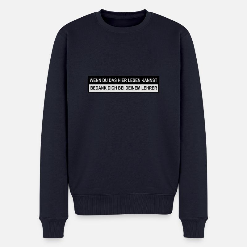 Lehrer - Männer Premium Bio Pullover - Navy