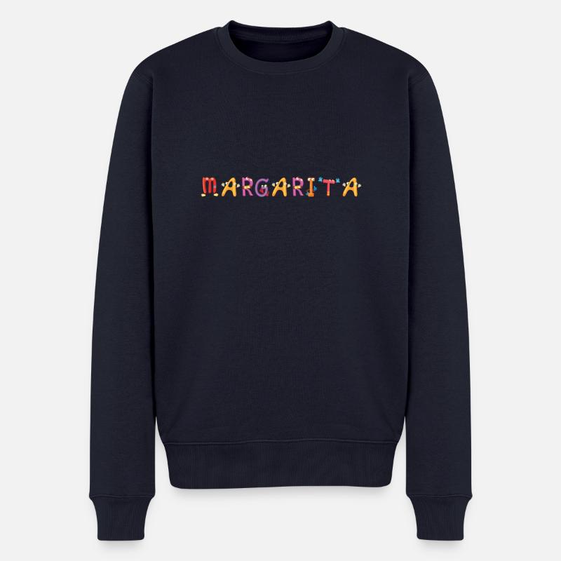Margarita - Männer Premium Bio Pullover - Navy