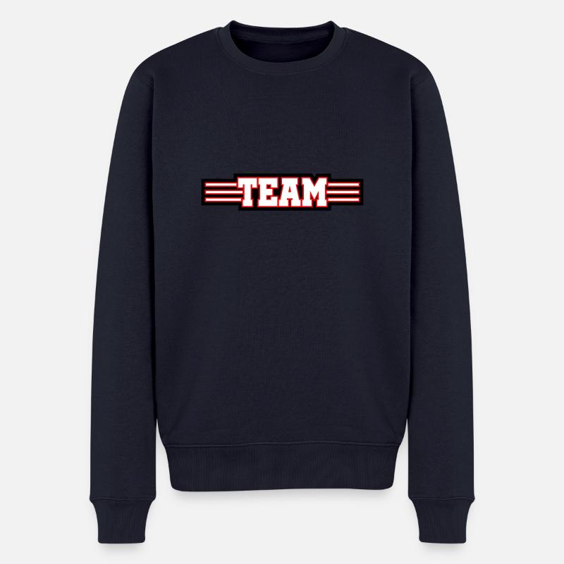 Team Design - Männer Premium Bio Pullover - Navy