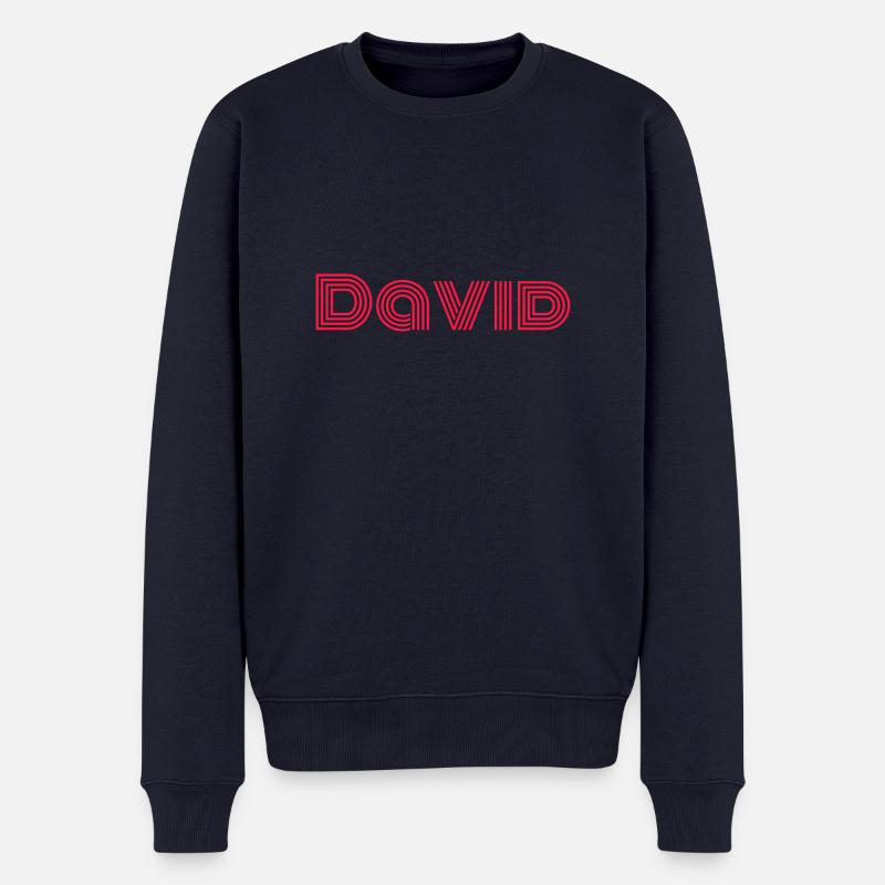 David - Männer Premium Bio Pullover - Navy