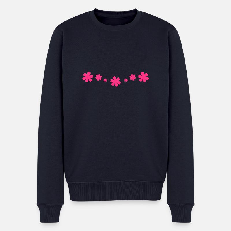 Blumen, Blume,Schmuck - Männer Premium Bio Pullover - Navy