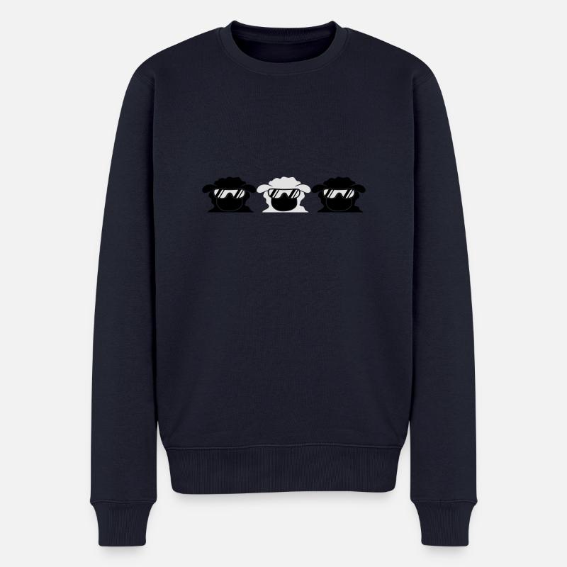 Cool Sheeps Design - Männer Premium Bio Pullover - Navy