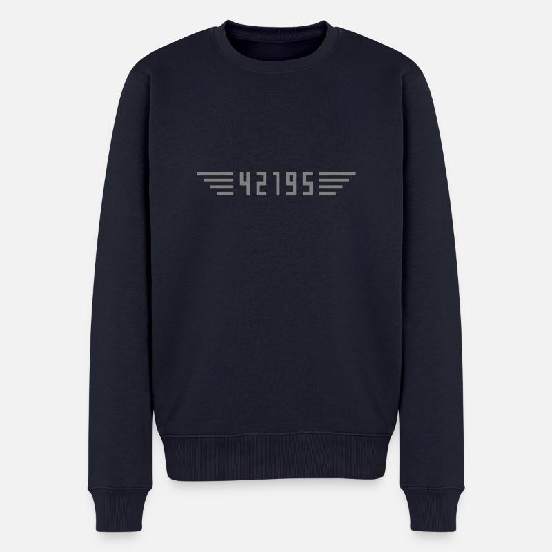 Marathon 42195 Meter - Männer Premium Bio Pullover - Navy