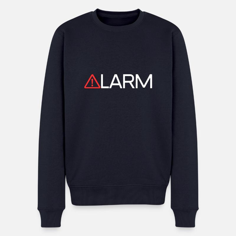 ALARM - Männer Premium Bio Pullover - Navy