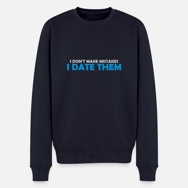 Date Erreurs Citation Logo - Pull Premium bio Homme - bleu marine