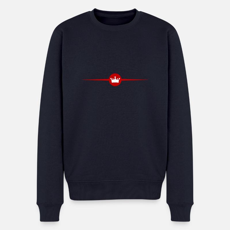 Krone Symbol Element - Männer Premium Bio Pullover - Navy