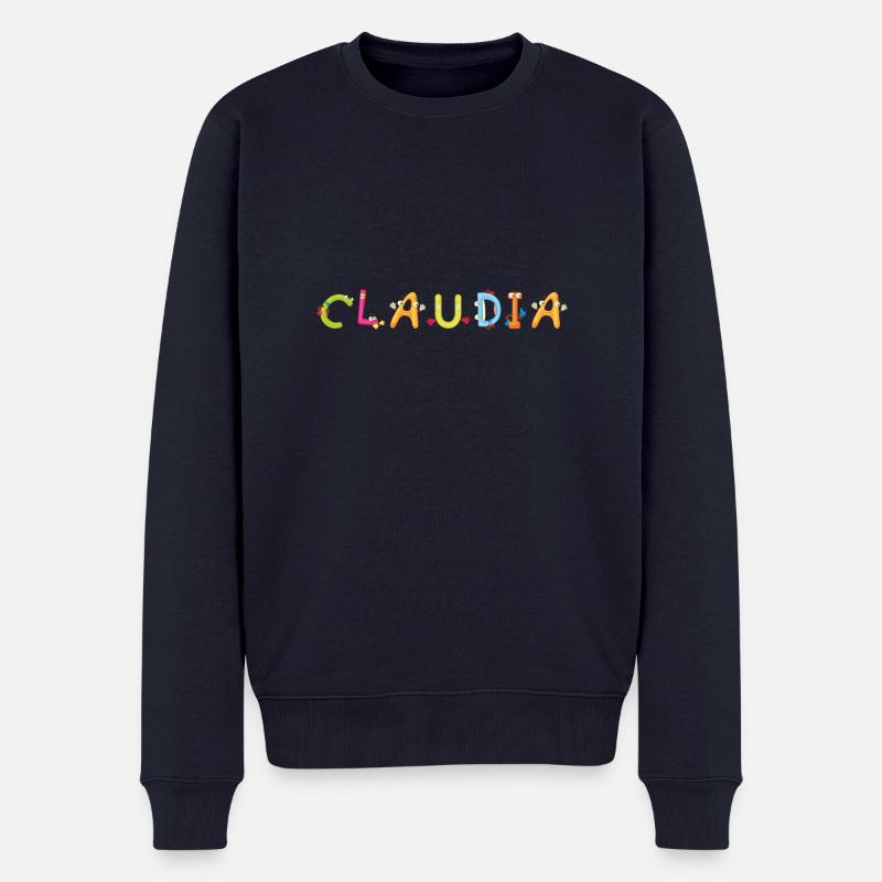 Claudia - Männer Premium Bio Pullover - Navy