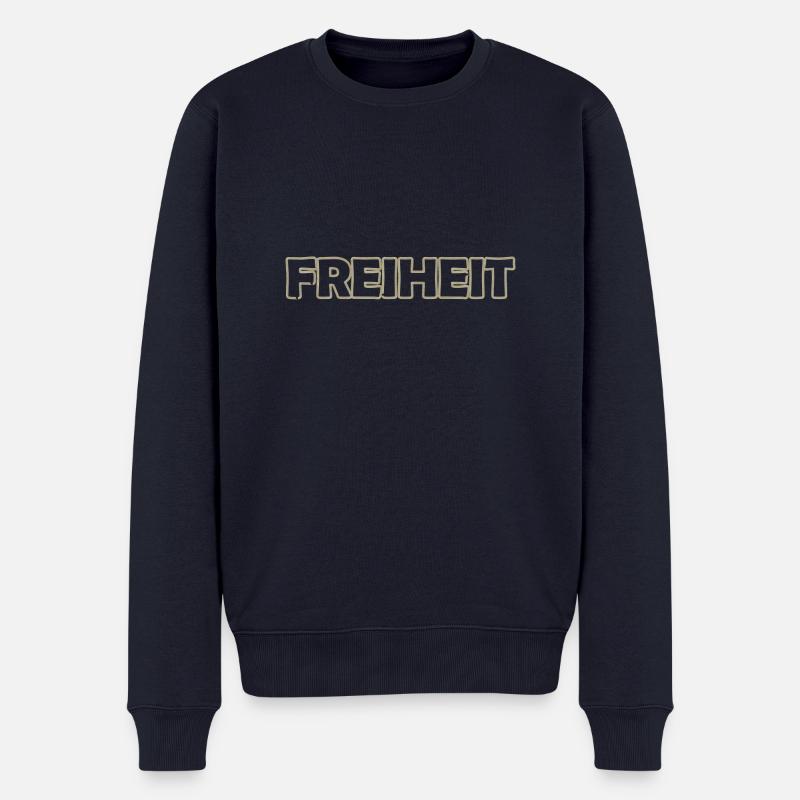 Freiheit - Männer Premium Bio Pullover - Navy
