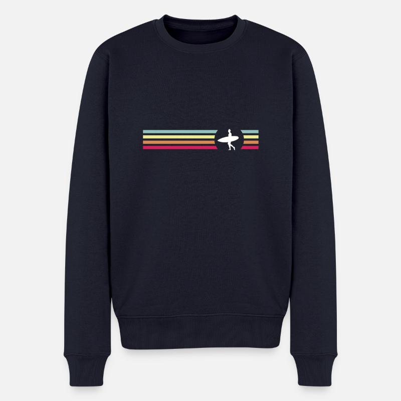 Surf Surfboard Surfer Idée Cadeau - Pull Premium bio Homme - bleu marine