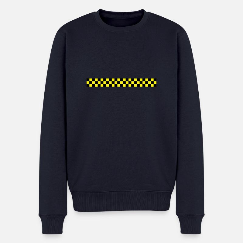 Caro 2 Warnbalken - Männer Premium Bio Pullover - Navy