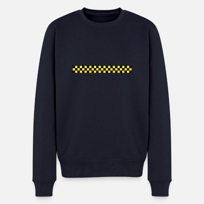 Caro 2 Warnbalken - Männer Premium Bio Pullover - Navy