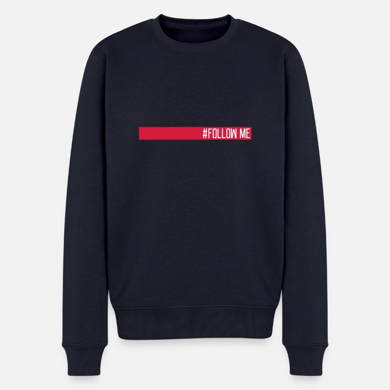 Cool Follow Me - Männer Premium Bio Pullover - Navy