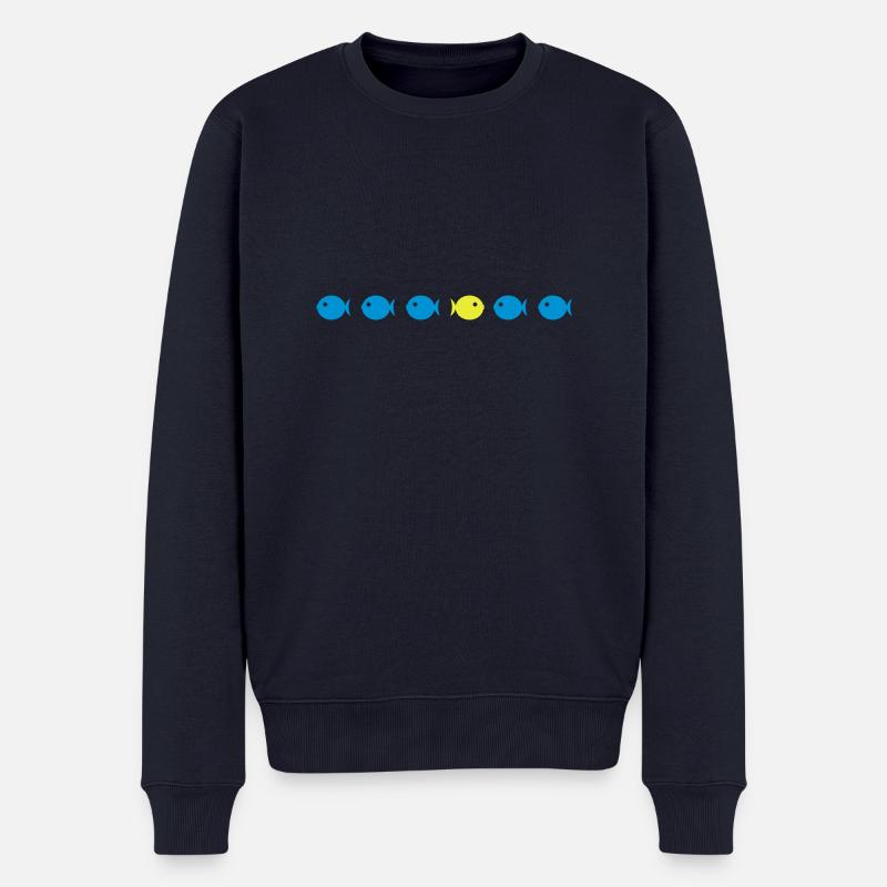 fische_2 - Männer Premium Bio Pullover - Navy