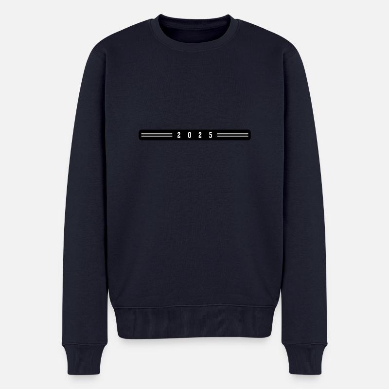 2025 Jahr - Männer Premium Bio Pullover - Navy