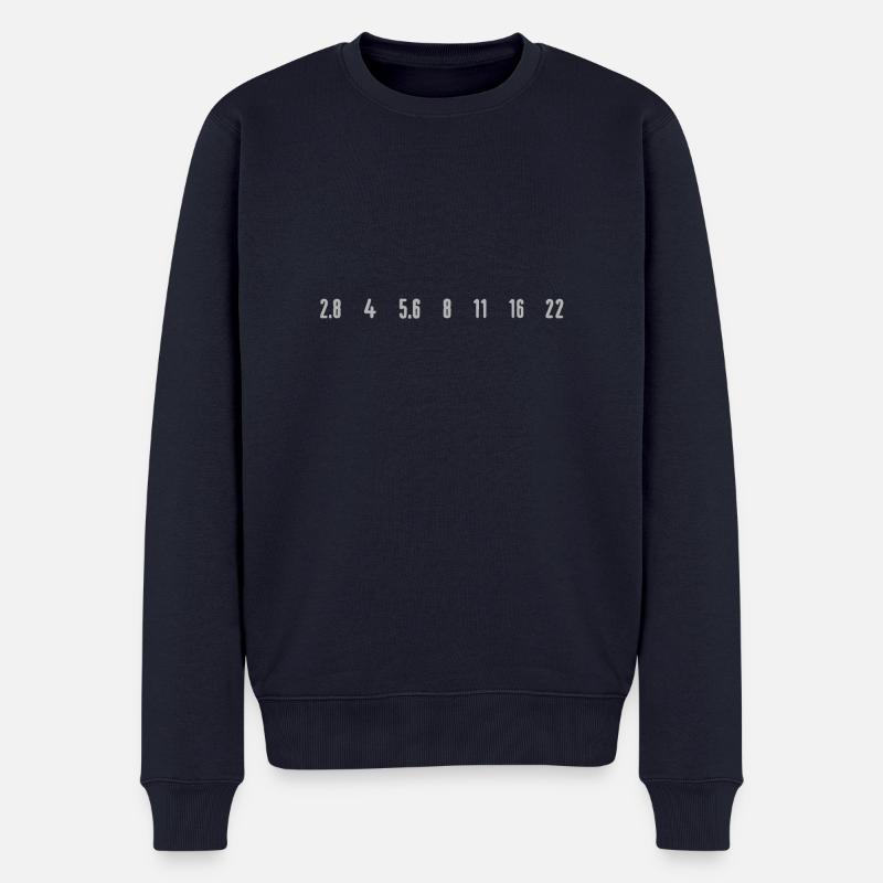 Blende Objektiv grau - Männer Premium Bio Pullover - Navy
