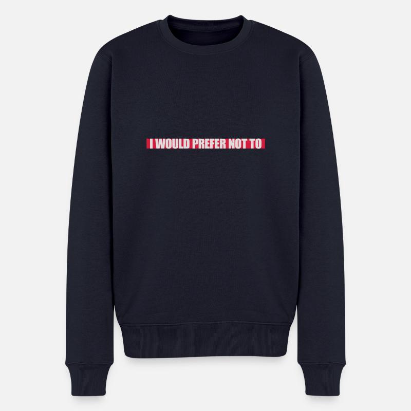 Je préfère ne pas - Pull Premium bio Homme - bleu marine