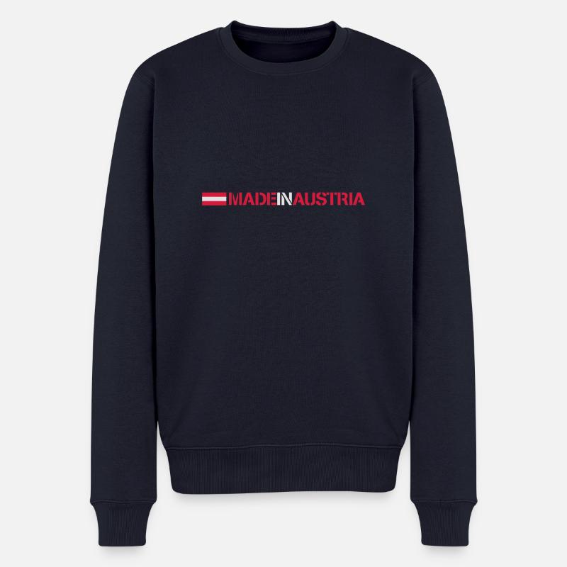 Made In Austria Logo - Pull Premium bio Homme - bleu marine