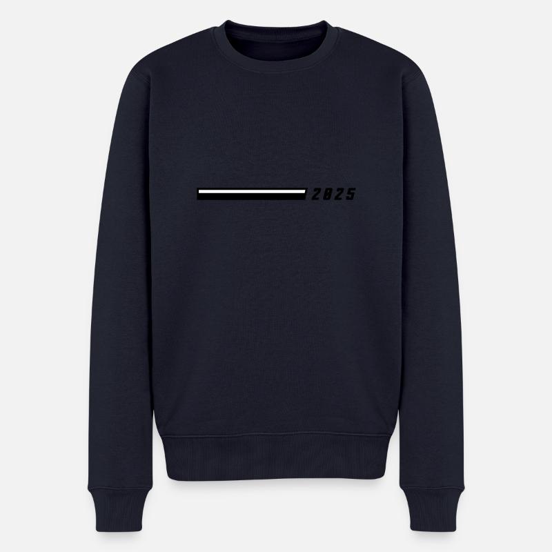 2025 Jahr - Männer Premium Bio Pullover - Navy