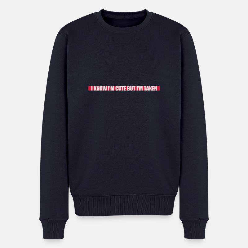 citation mignonne mais prise - Pull Premium bio Homme - bleu marine