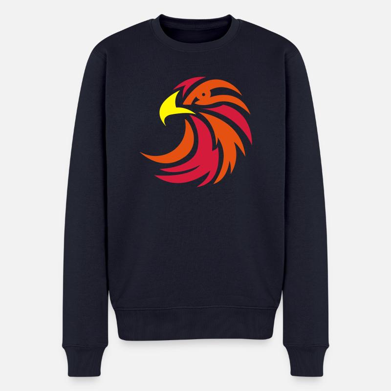eagle_002 - Männer Premium Bio Pullover - Navy