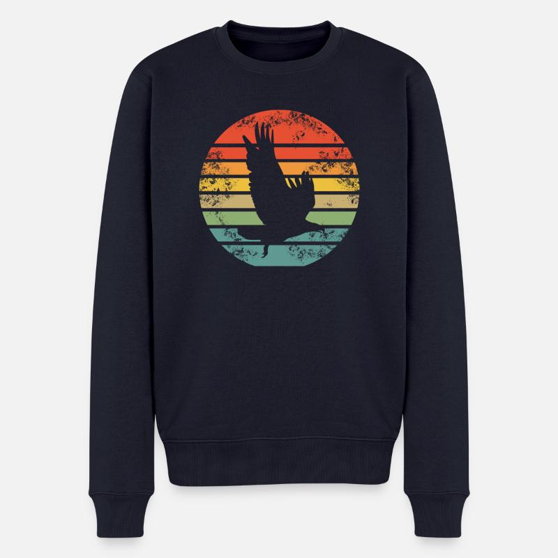 Adler Retro - Männer Premium Bio Pullover - Navy