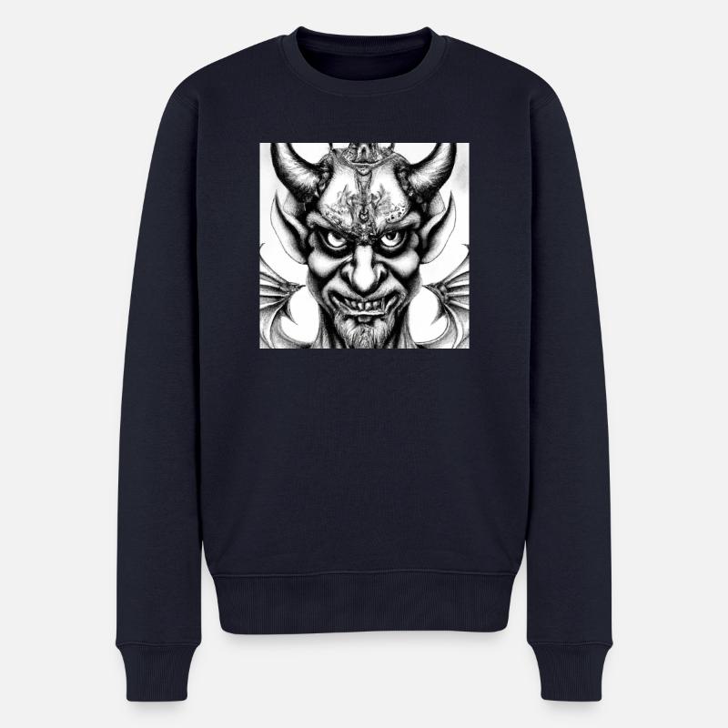 Visage du diable - Pull Premium bio Homme - bleu marine
