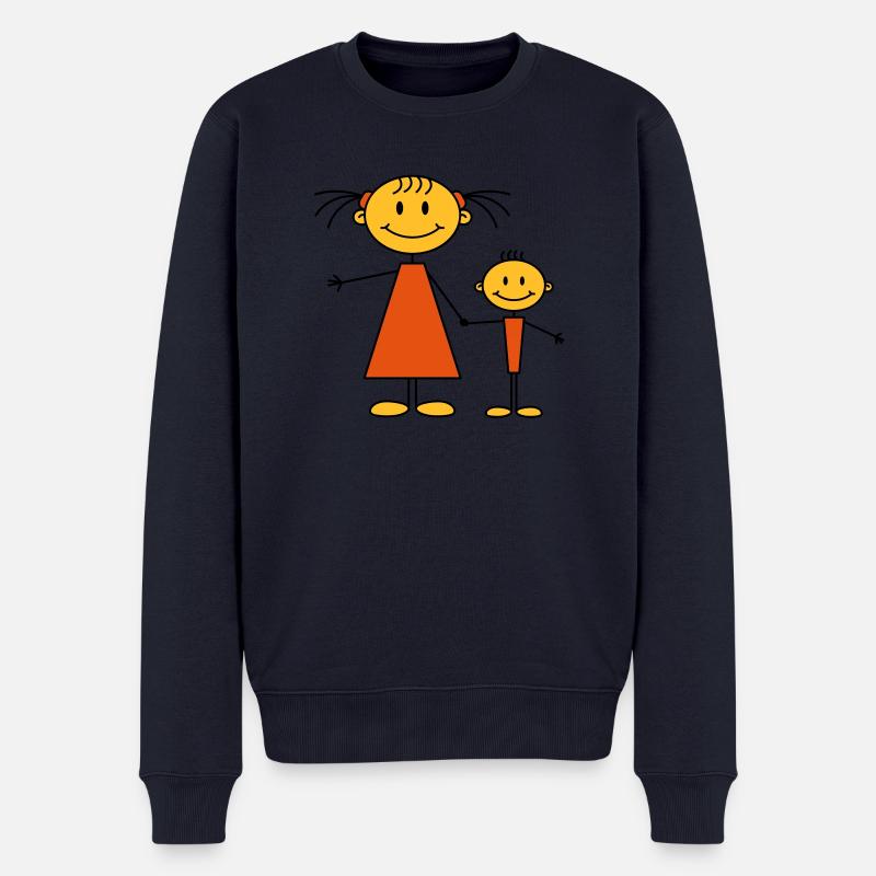 big_sister - Männer Premium Bio Pullover - Navy