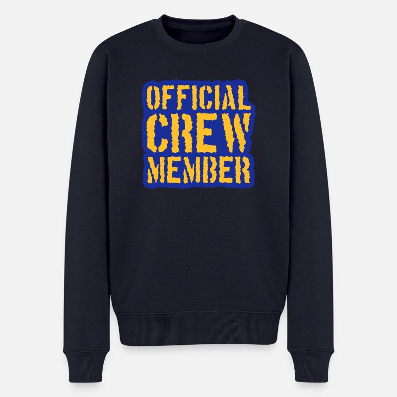 Official Crew Member Stamp - Männer Premium Bio Pullover - Navy