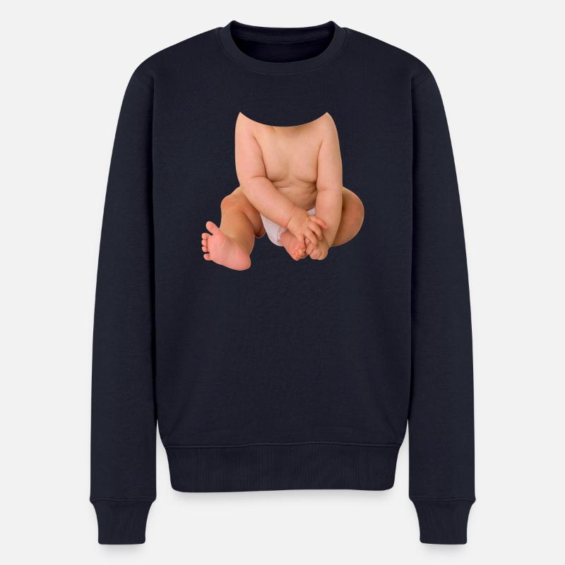 Baby_N2 - Männer Premium Bio Pullover - Navy