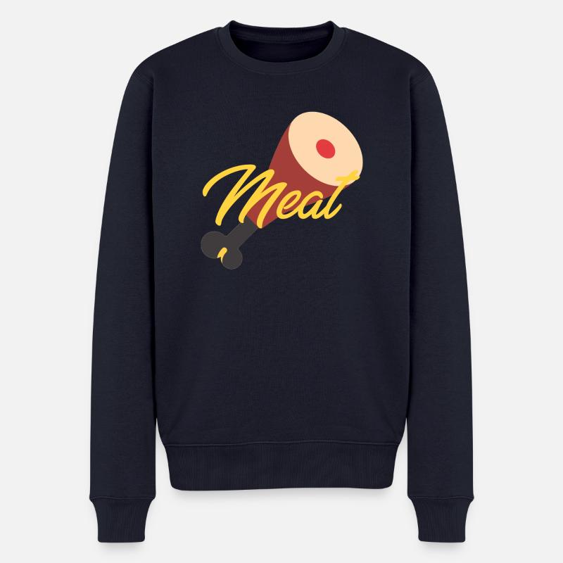 Meat - Männer Premium Bio Pullover - Navy