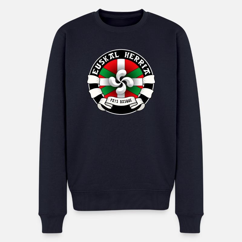 Pays Basque - Euskal Herria - Pull Premium bio Homme - bleu marine