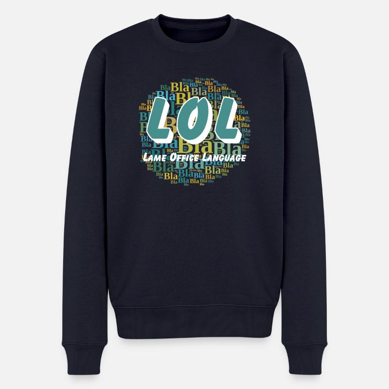 LOL - Langue de bureau boiteuse - Pull Premium bio Homme - bleu marine