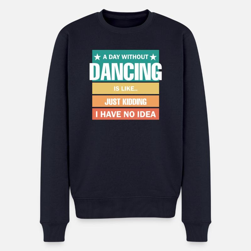 Dancing Dance Music - Männer Premium Bio Pullover - Navy