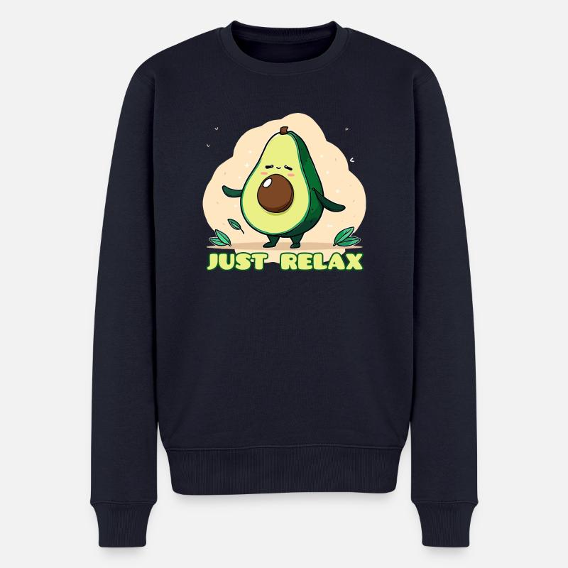 avokado entspann dich - Männer Premium Bio Pullover - Navy